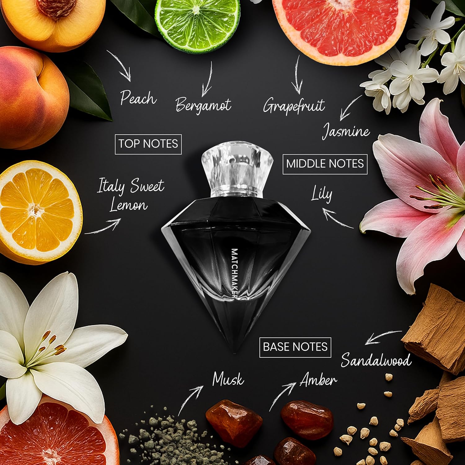 Eye of Love Matchmaker Black Diamond Cologne for Men - Pheromone Perfume for Men with Bold Cedar, Oak, Musk & Citrus Parfum Scent - Long Lasting Plant-Based Cologne Spray - 30ml/1fl oz - Image 3