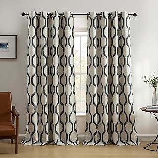 Elrene Home Fashions Renzo Ikat Geometric Room-Darkening Window Curtain,...