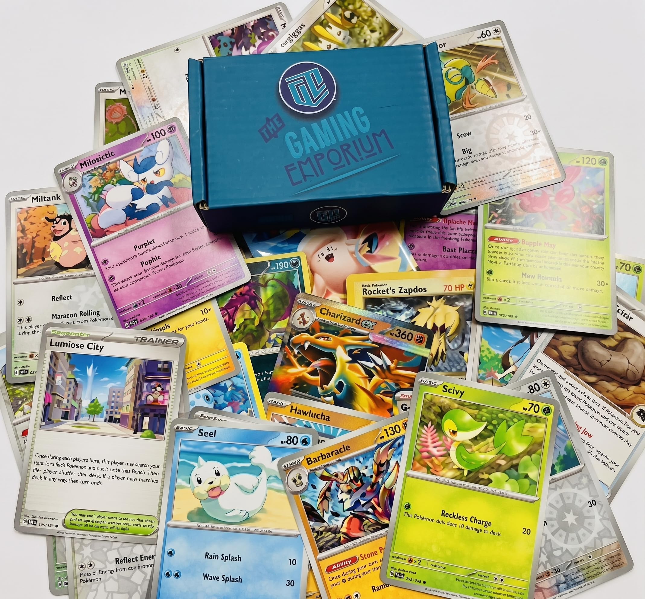 Premium Pokemon Mystery Box – 1 Booster Pack + 25 Cards, Guaranteed Double Rare, Rare & F…