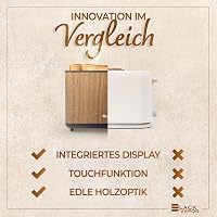 BLACKVAPOR Smart Kenyérpirító Érintőképernyős Digitális Fa Hatású Dupla Részes 6 Fokozat 7