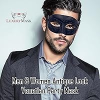 Vista 47 de Máscara de mascarada para hombre, máscara de aspecto antiguo para Halloween, fiesta veneciana, fiesta de máscaras y baile de máscaras