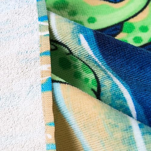 Miniatura 8 de Softerry - Toalla de playa personalizada Happy Little Turtles de 28 x 51 pulgadas 276 x 512in 100 algodón suave y absorbente tortugas pequeñas