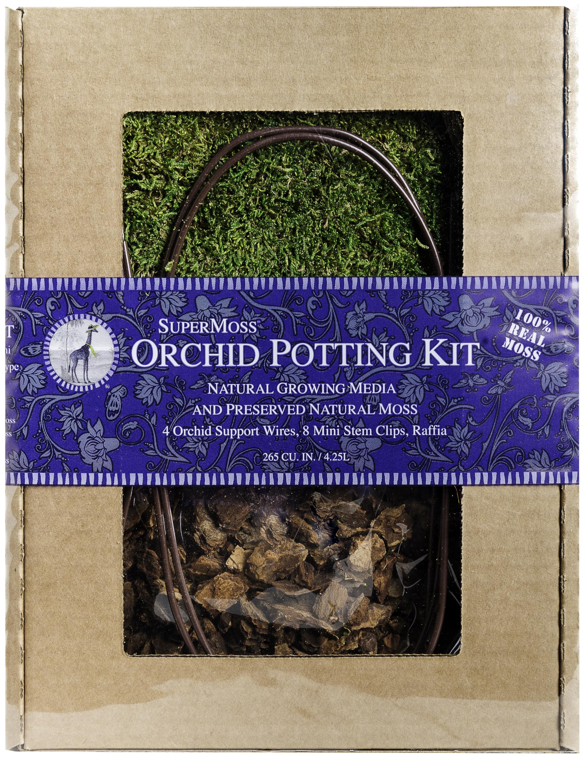 SuperMoss (90510) Orchid Potting Kit, 8oz, Fresh Green, 200 in3 Box (Appx. 8oz)