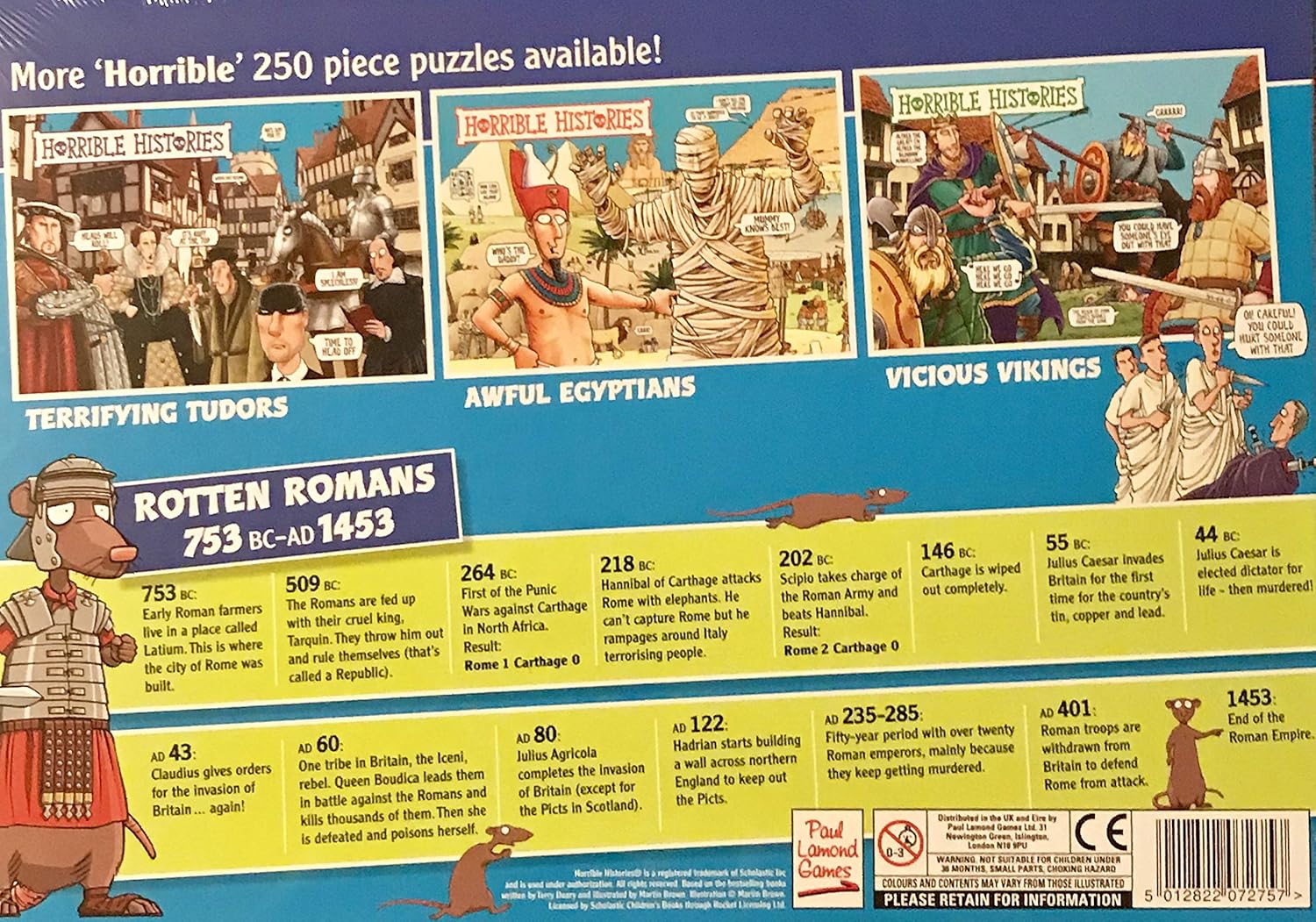 Horrible Histories PLG 7275 Rotten Romans 250 Piece Puzzle from Paul