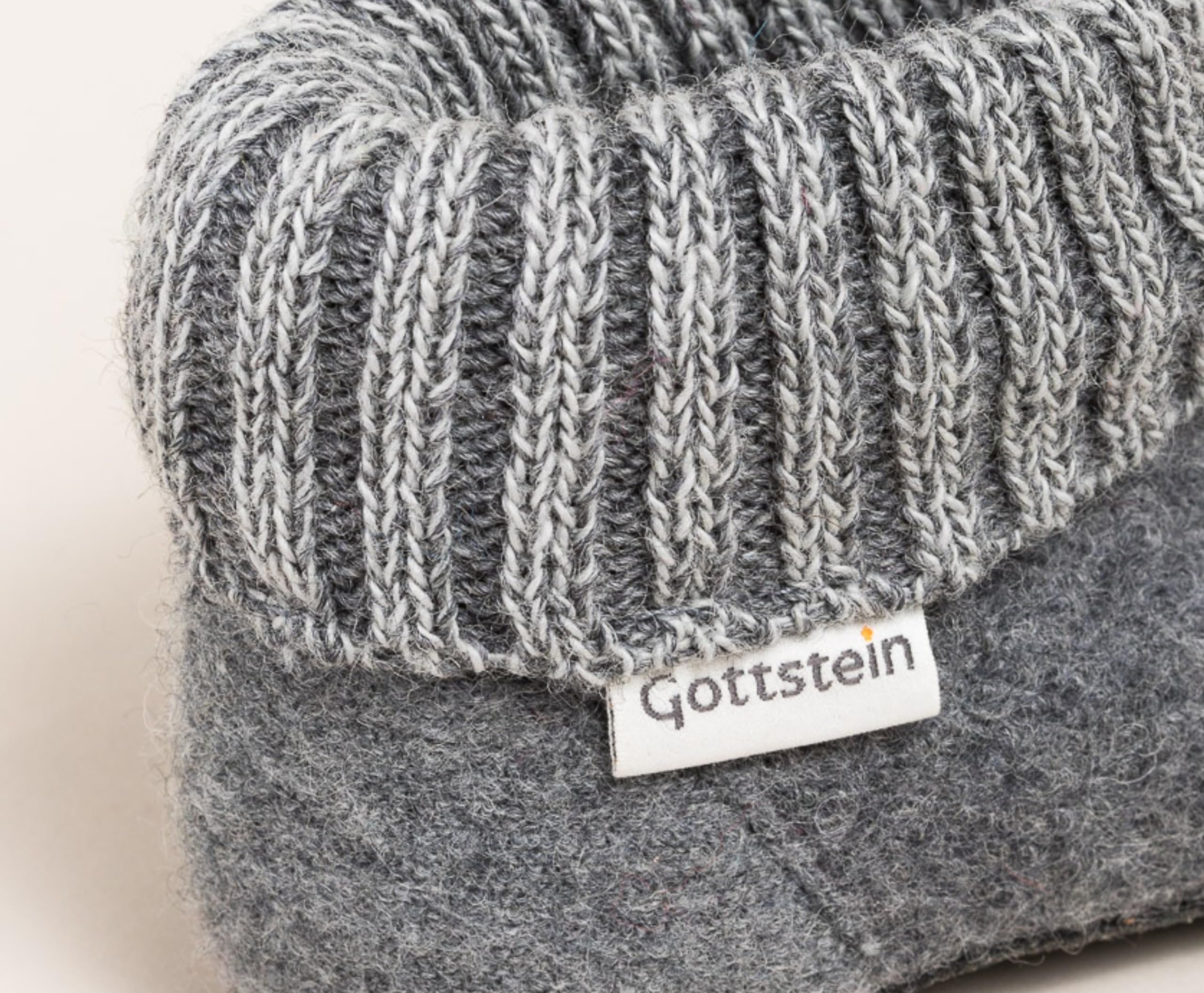 Gottstein Alpine Boot FE - Zapatillas de casa para niños y niñas - suela de látex de fieltro anatómica - 100% lana virgen natural
