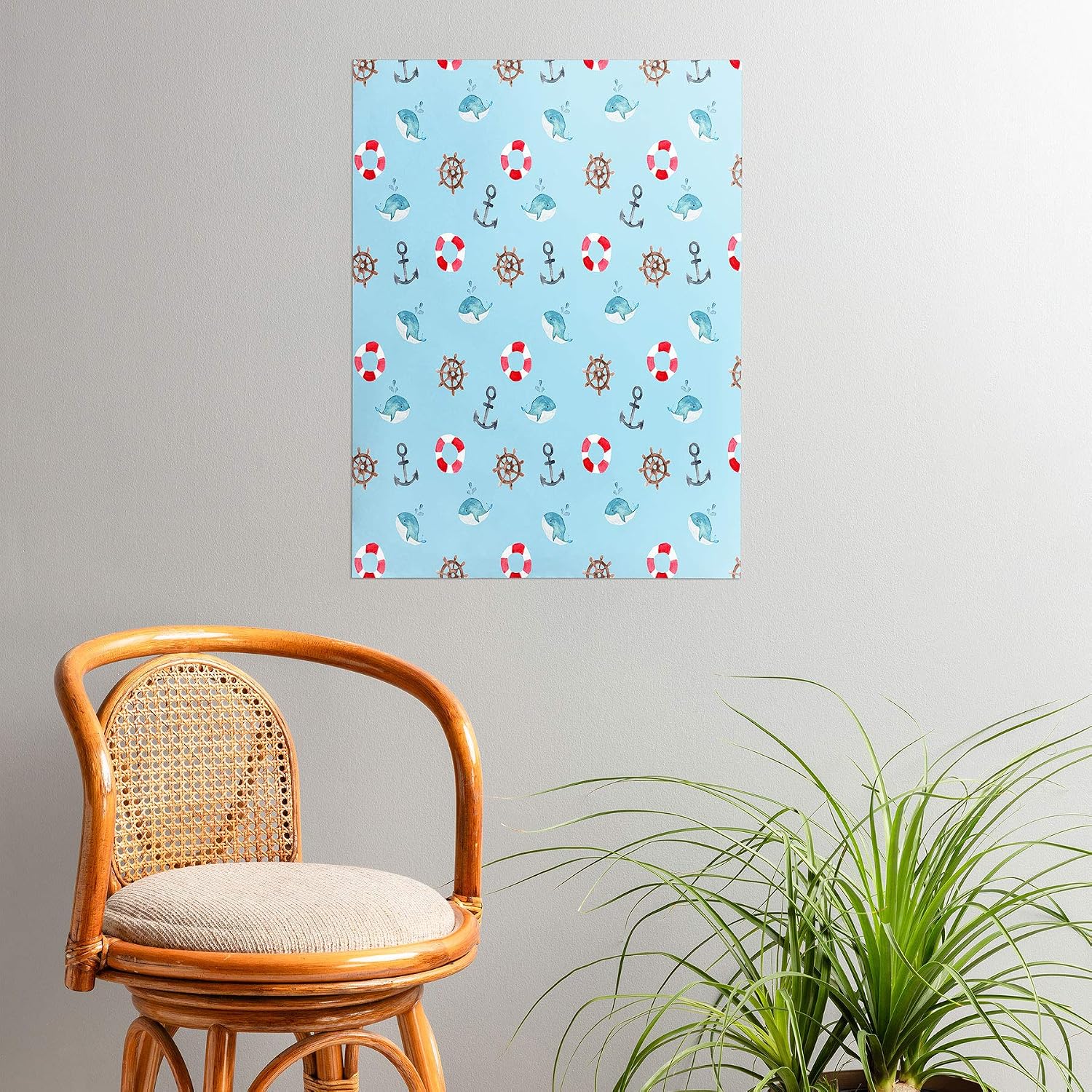 Deny Designs Wonder Forest Nautical Necessities Poster, 18x24, Blue