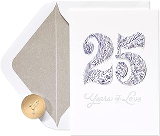 Papyrus 25th Anniversary Card for Couple (Unforgettable Moments)