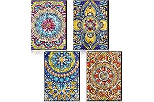 Ctosree 4 Pack 5D Boho Small Diamond Painting Kits for Adults