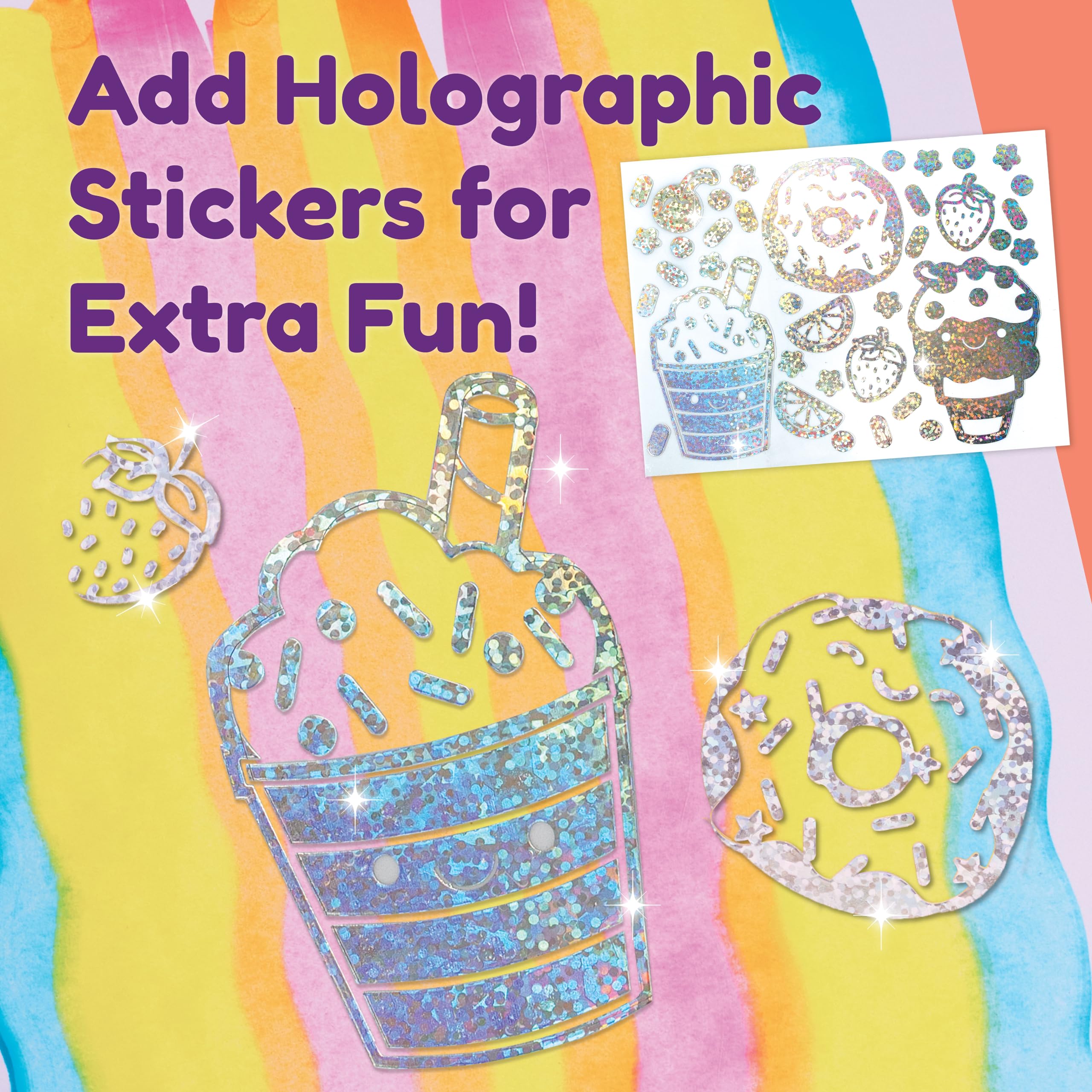 Creativity for Kids Squeegeez Magic Reveal Art Kit: Kawaii - Arts and Crafts for Kids, Gifts for Girls and Boys (Ages 7+)