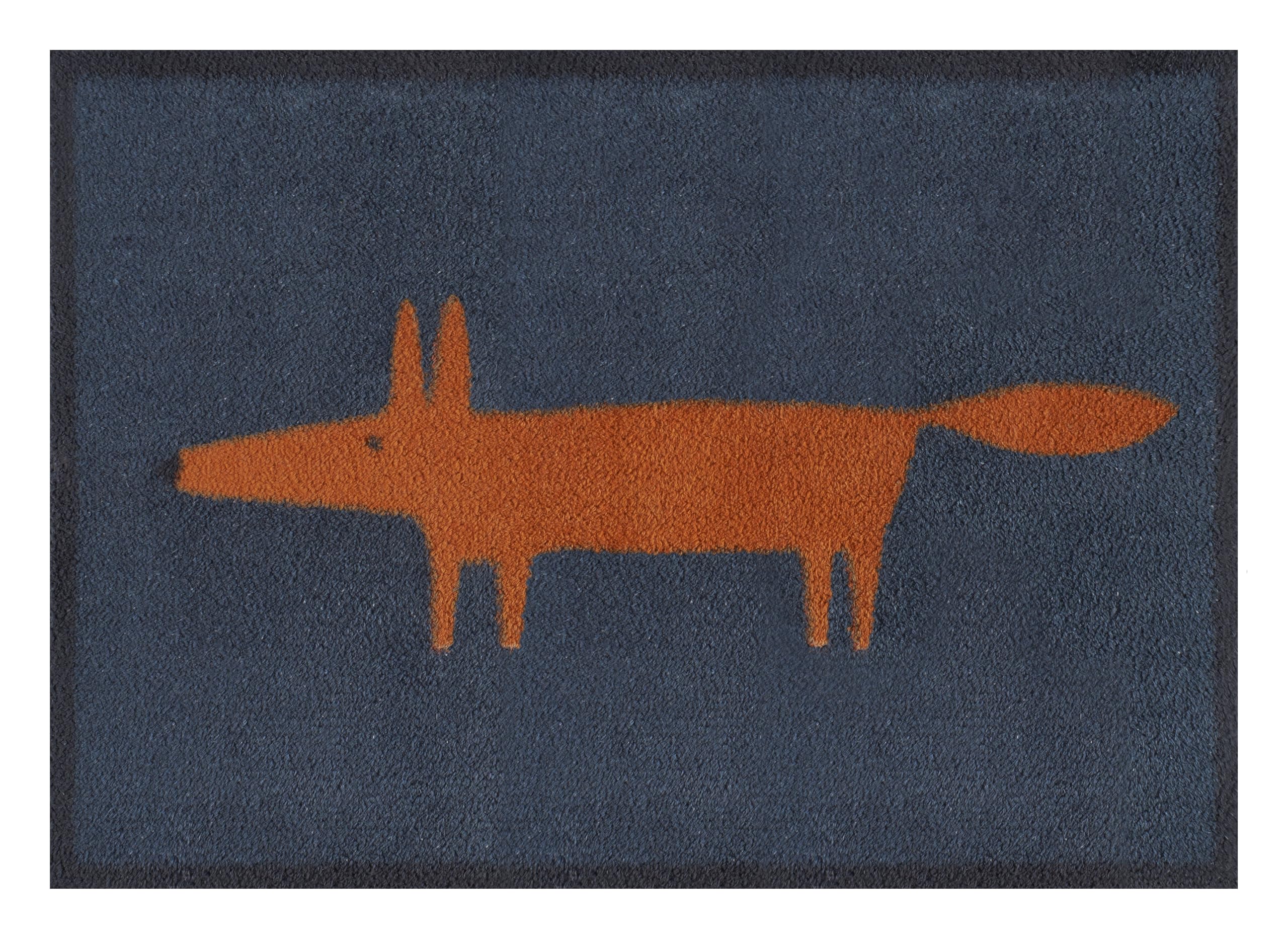 Turtle Mat Mr Fox Navy 60x85cm, indoor with Multi-Grip backing