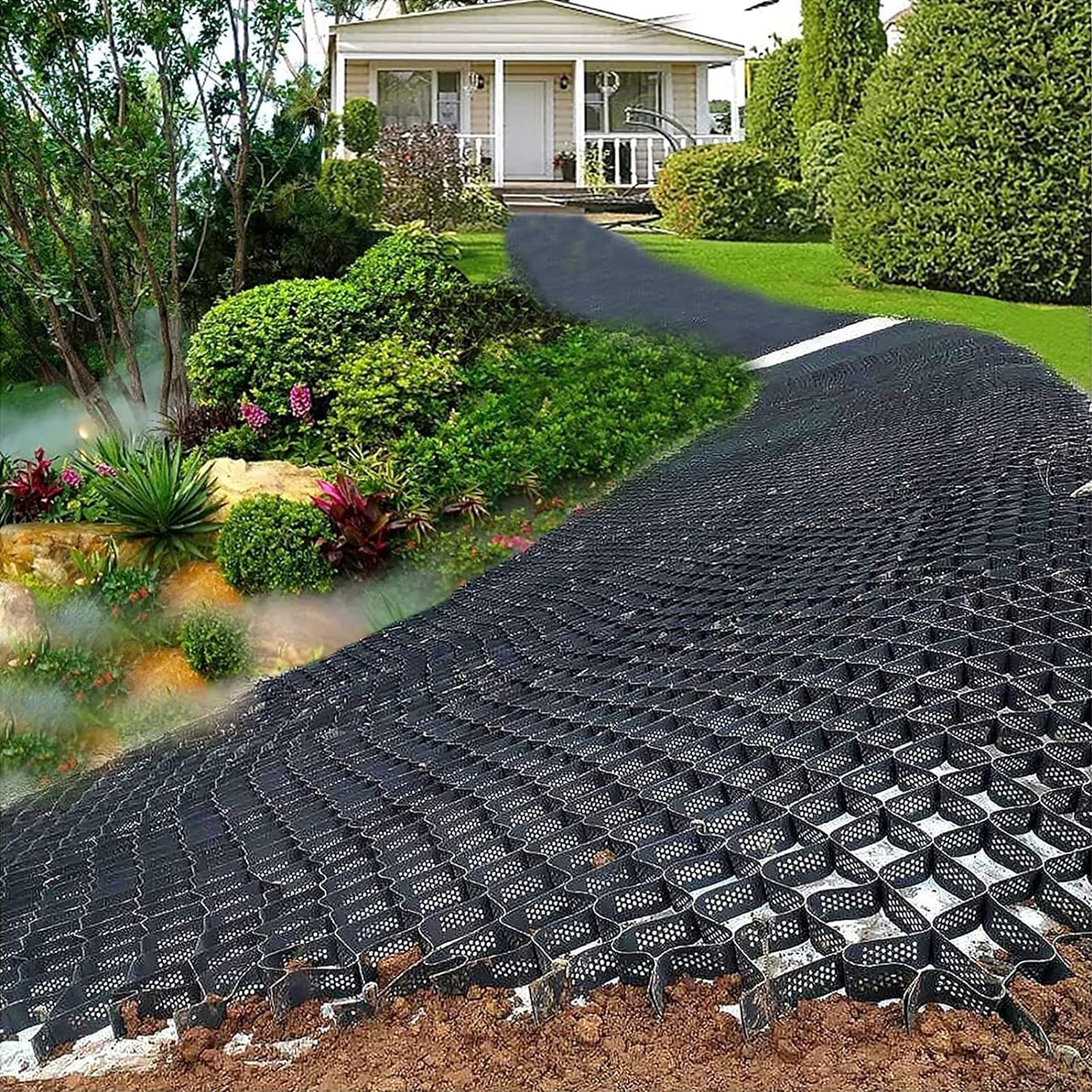 Stabilisateur de grille de gravier pour supprimer la boue