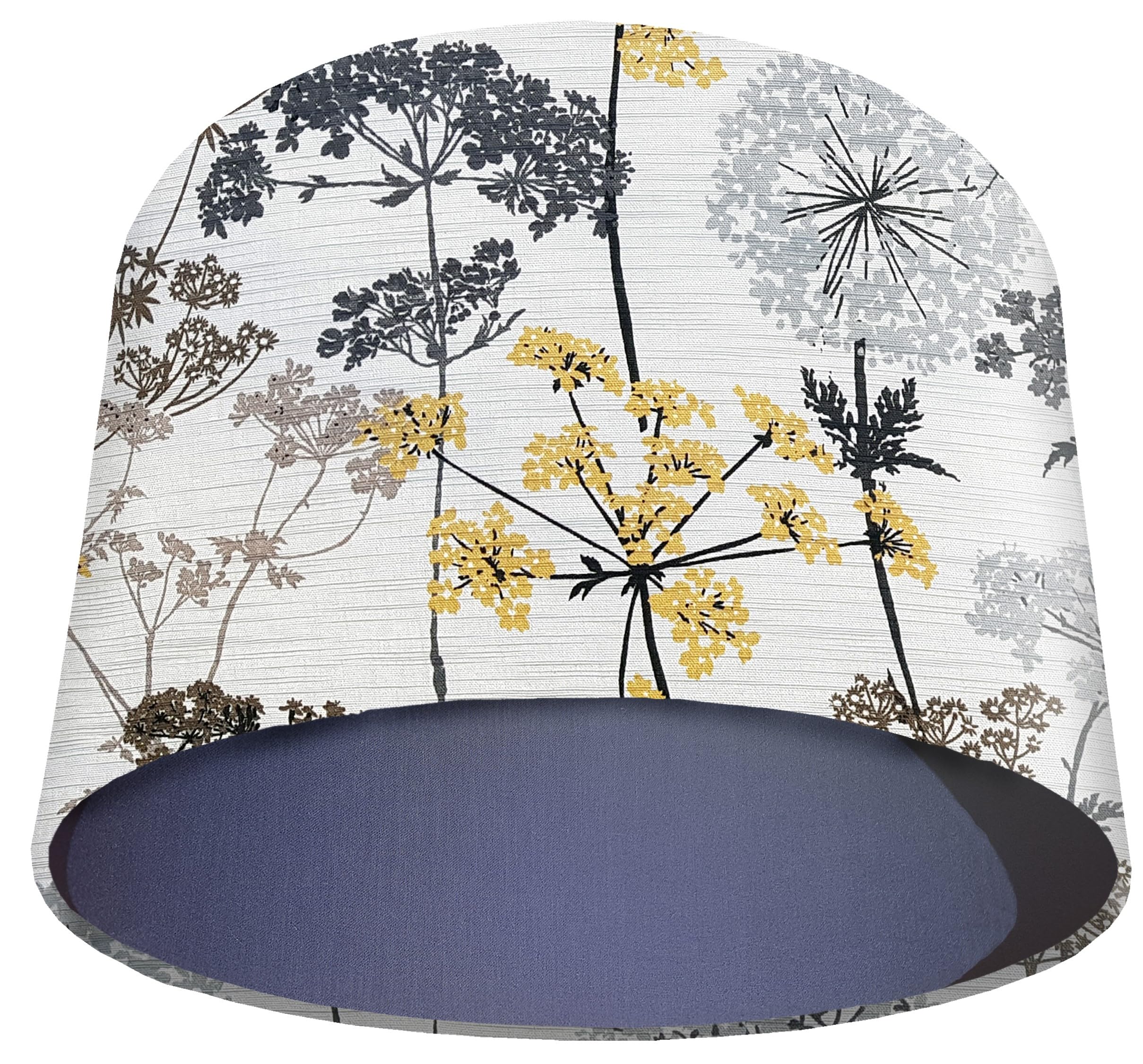 Cow Parsley Lined Lampshade with Coice of Colour (Blue)