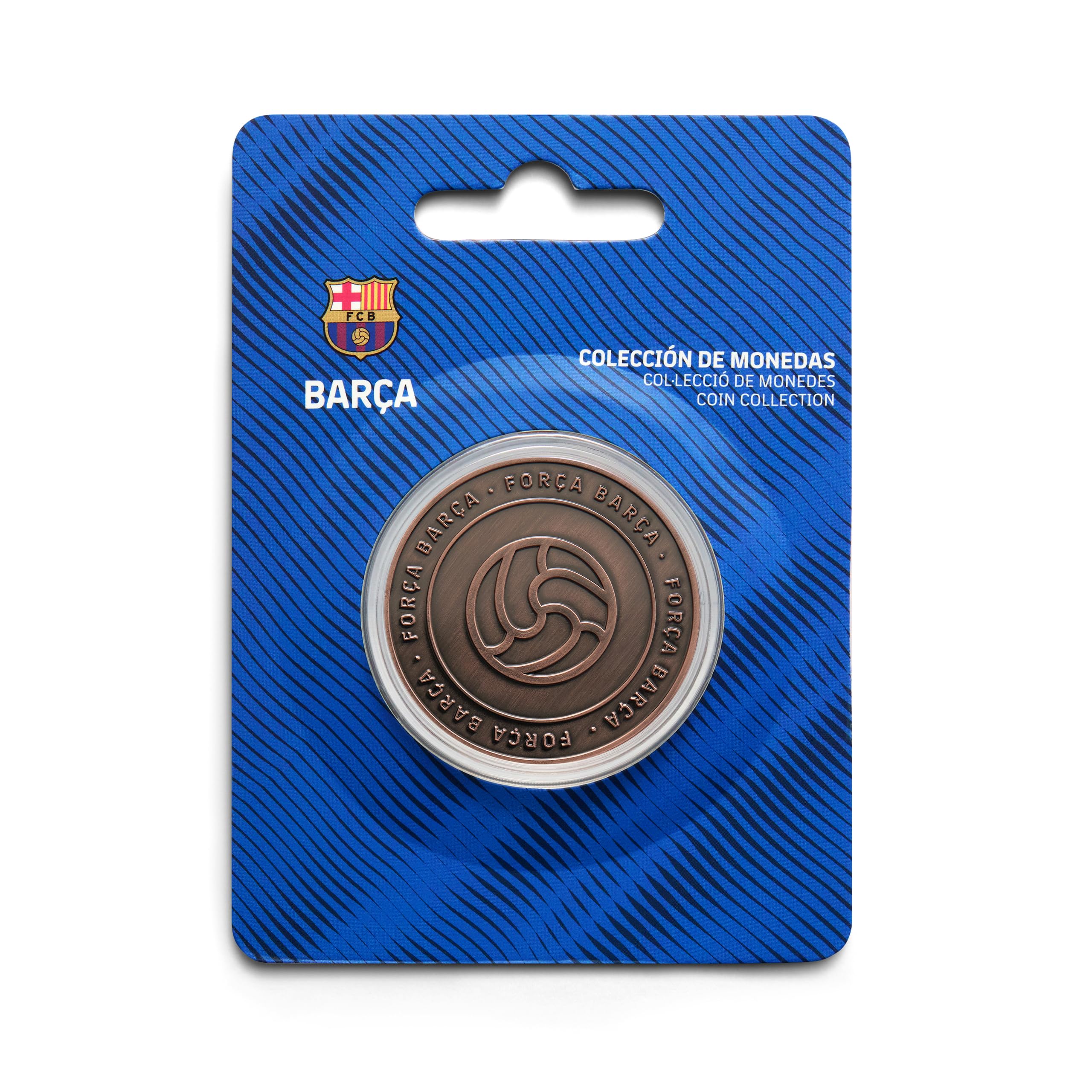 MOCIWORLD - official FC Barcelona collector's item, special edition of the Tifoso, embossed engraved crest, bronze balloon, Força Barça inscription, officially licensed