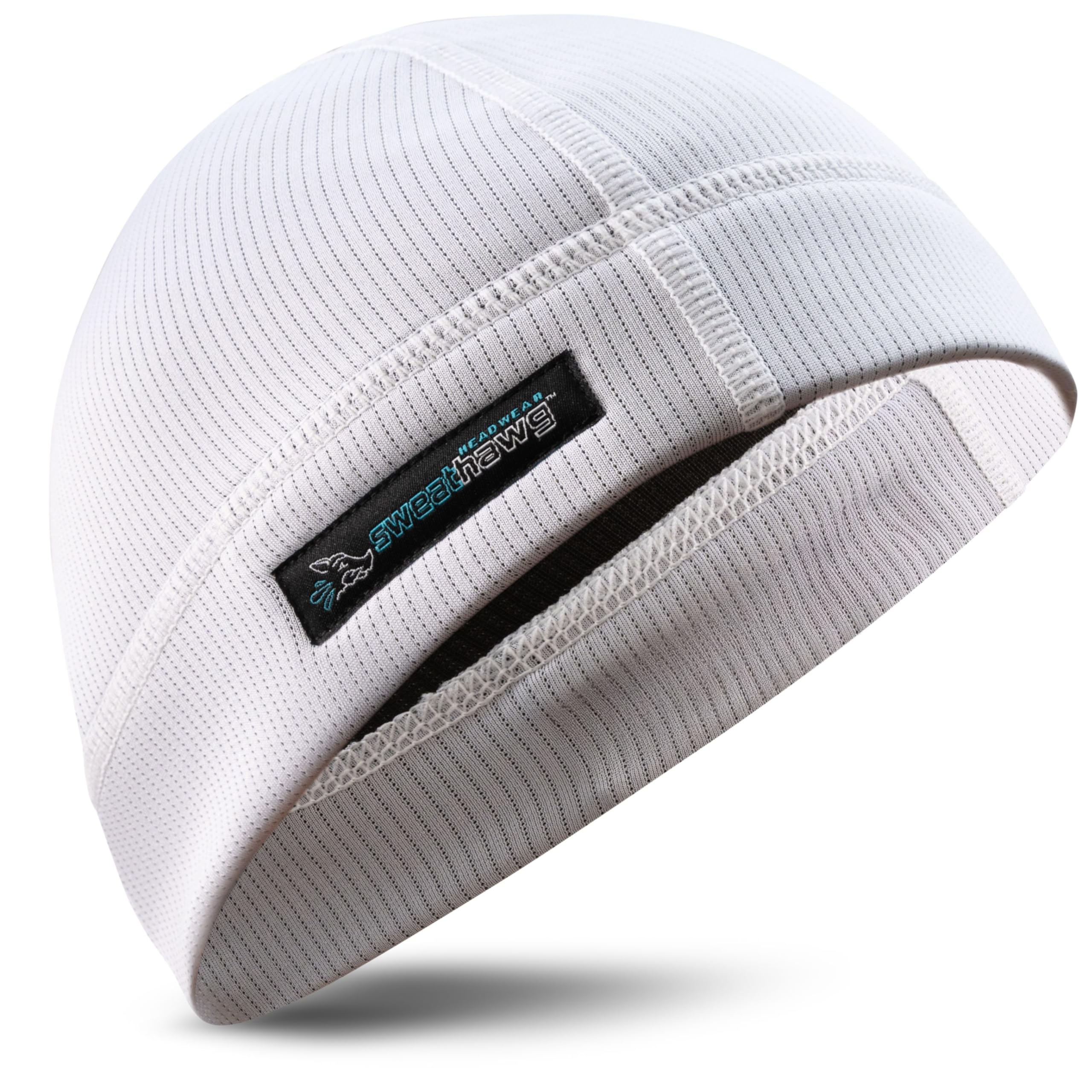SweatHawg Skull Cap Shorty – Helmet Liner for Men & Women, Ultra-Absorbent No-Drip Cooling Cap for Hard Hats & Workouts