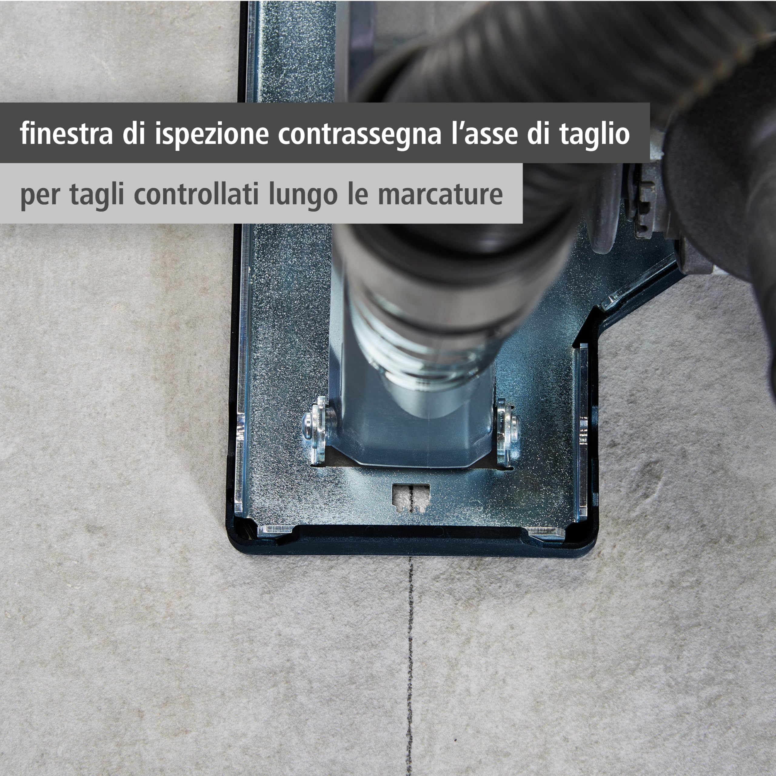 wolfcraft Cappa di Aspirazione con Guide per Smerigliatrici Angolari 5017000, per una Guida Controllata della Macchina e Minore Quantità di Polvere
