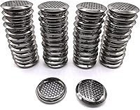 Vista 7 de 50 rejillas de ventilación circulares de 2.087 in de acero inoxidable de ventilación redonda de malla de ventilación para cocina, baño, armario