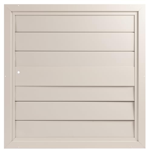 GAF Master Flow - Replacement Shutter for 30-in Belt Drive Whole House Fan - S30 - Aluminum Vent Cover Automatic Louvers for Efficient Airflow Easy Install Compatible w/ Standard Attic Exhaust Fans