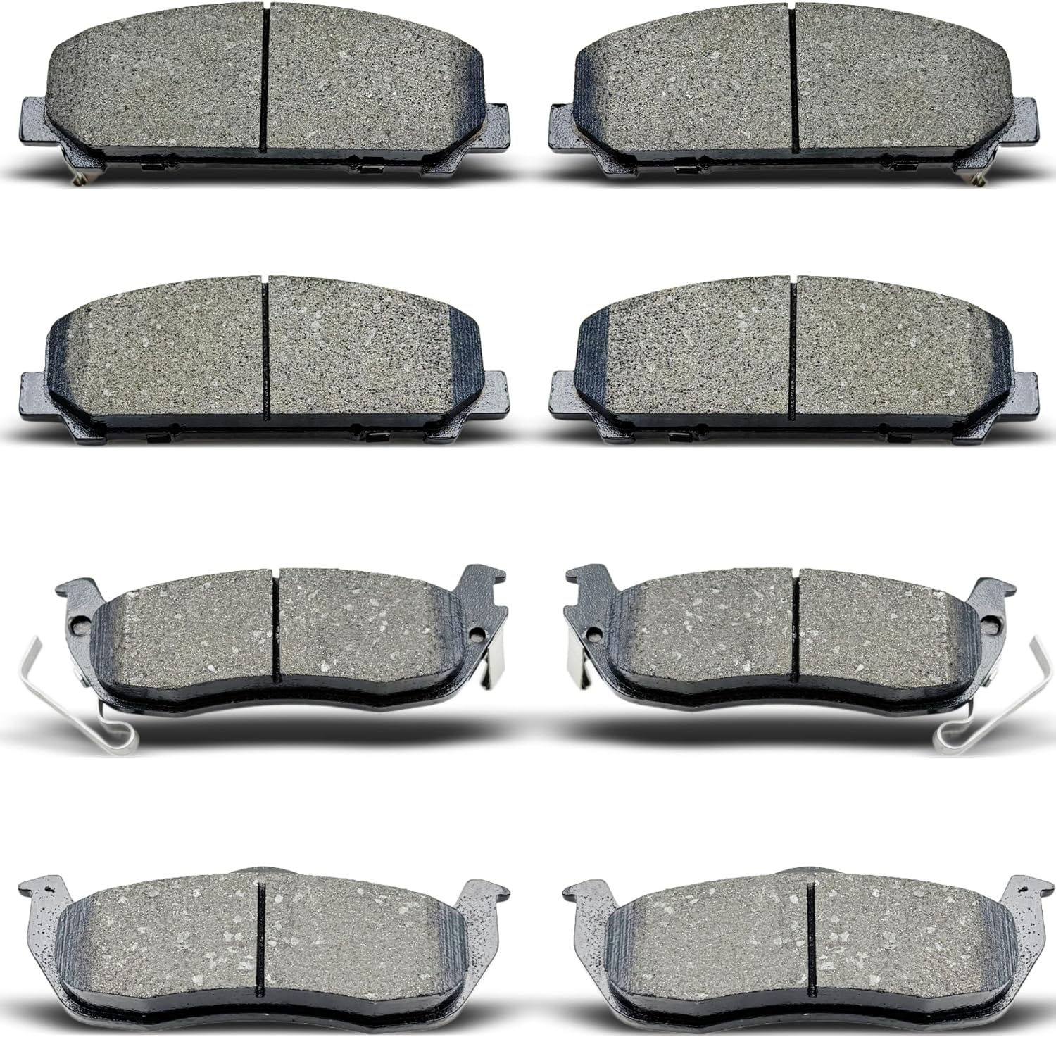 Front & Rear Ceramic Brake Pads Compatible with 2007-2010 Infiniti QX56, 2007-2015 Nissan Armada, 2008-2015 Nissan Titan