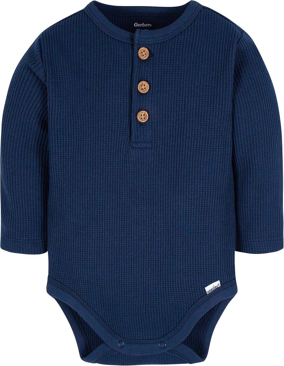 Gerber Baby Boys' Long Sleeve Henley Onesies (2 Pack) - Image 5