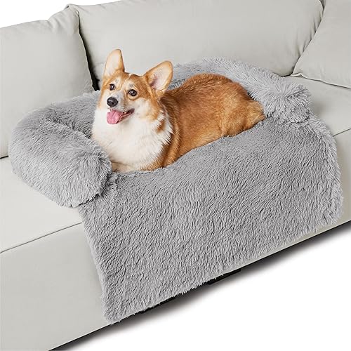 Lesure - Sofá cama calmante para perros, sofá cama impermeable para perros, protector de muebles con relleno de espuma viscoelástica y mango