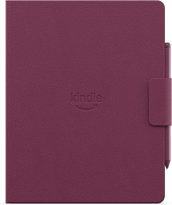 Introducing All-New Amazon Kindle Scribe Executive Folio Cover with Magnetic Attach, Sleek Protective Case - Premium Leather