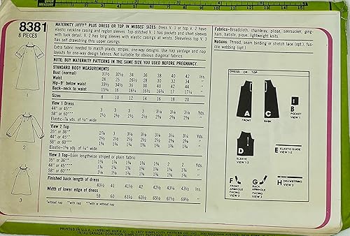 Miniatura 2 de Simplicity 8381 Misses' Plus Dress or Top Sewing Pattern Size 12