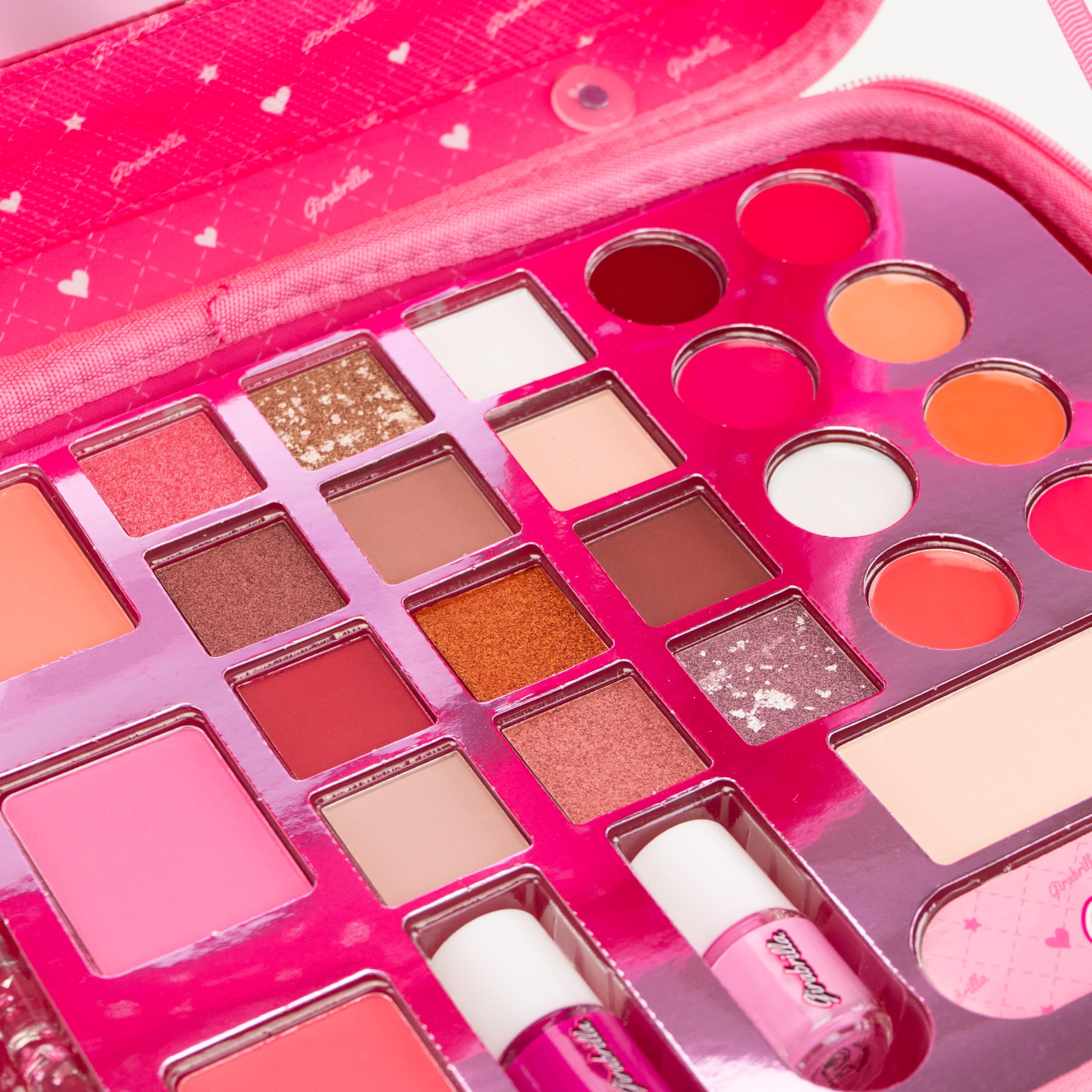 Nice Group - Girabrilla Make Up Case, Valigetta trucchi 02550G - BIANCA con Nuvole ROSA