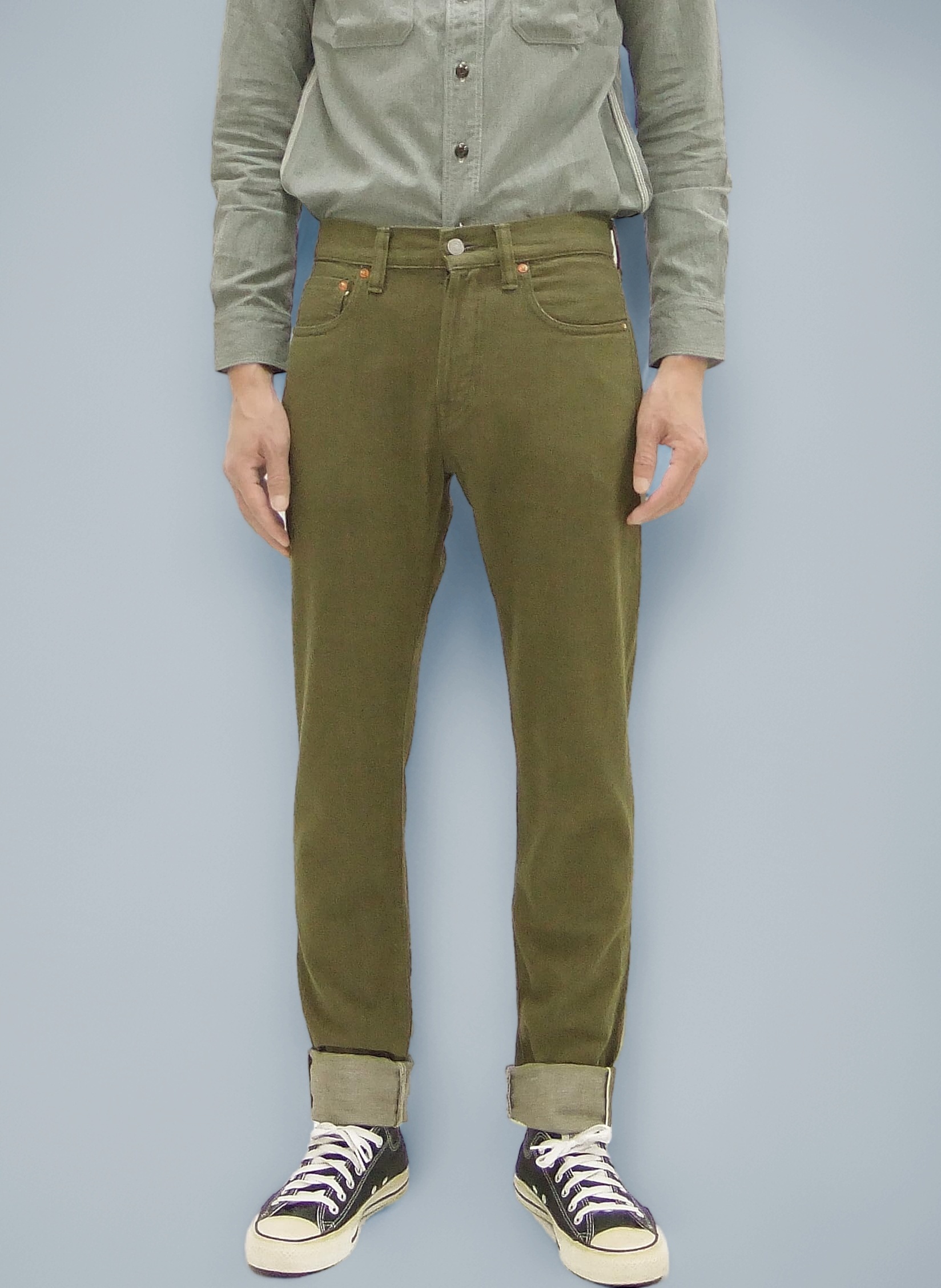 Amazon | [MOMOTARO JEANS] (桃太郎ジーンズ) グリーンデニム ジーンズ