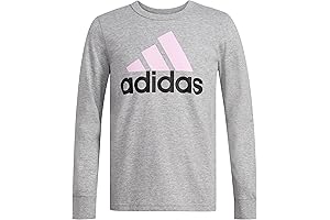 adidas Long Sleeve Regular Fit Tee for Girls Size 14-16