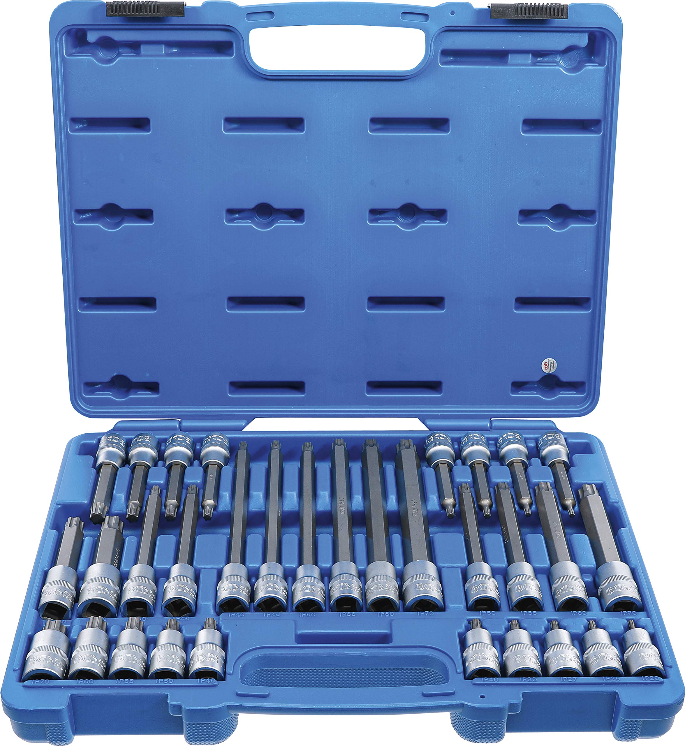 BGS 5190 | Juego de puntas de vaso | entrada 12,5 mm (1/2") | perfil en TP (para Torx Plus) TP20 - TP70 | 32 piezas