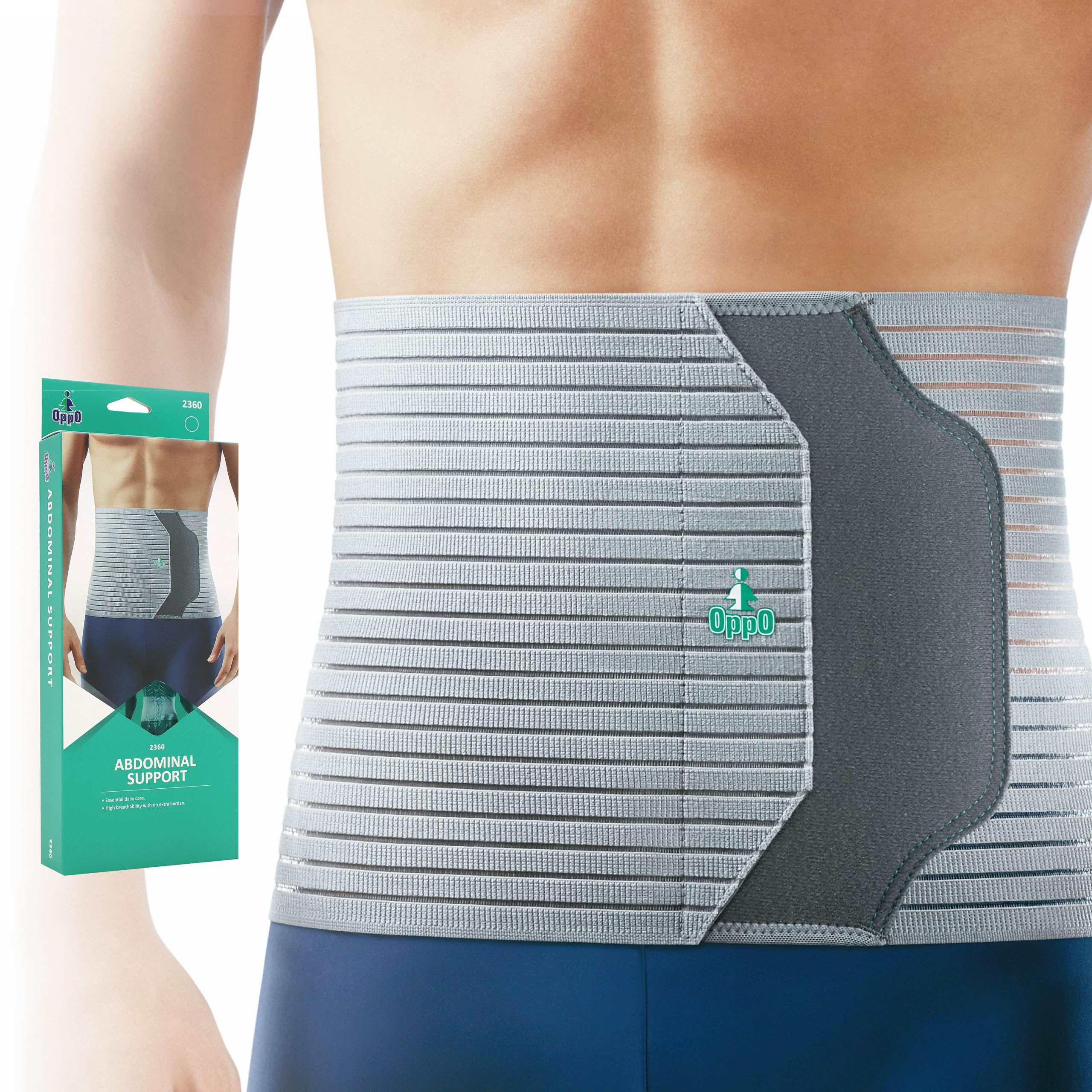 2360 Abdominal Binder - Breathable Postpartum, Postoperative, Hernia Belts - Compression Garment for Men and Women (Grey, XX-Large, 1-Pack)