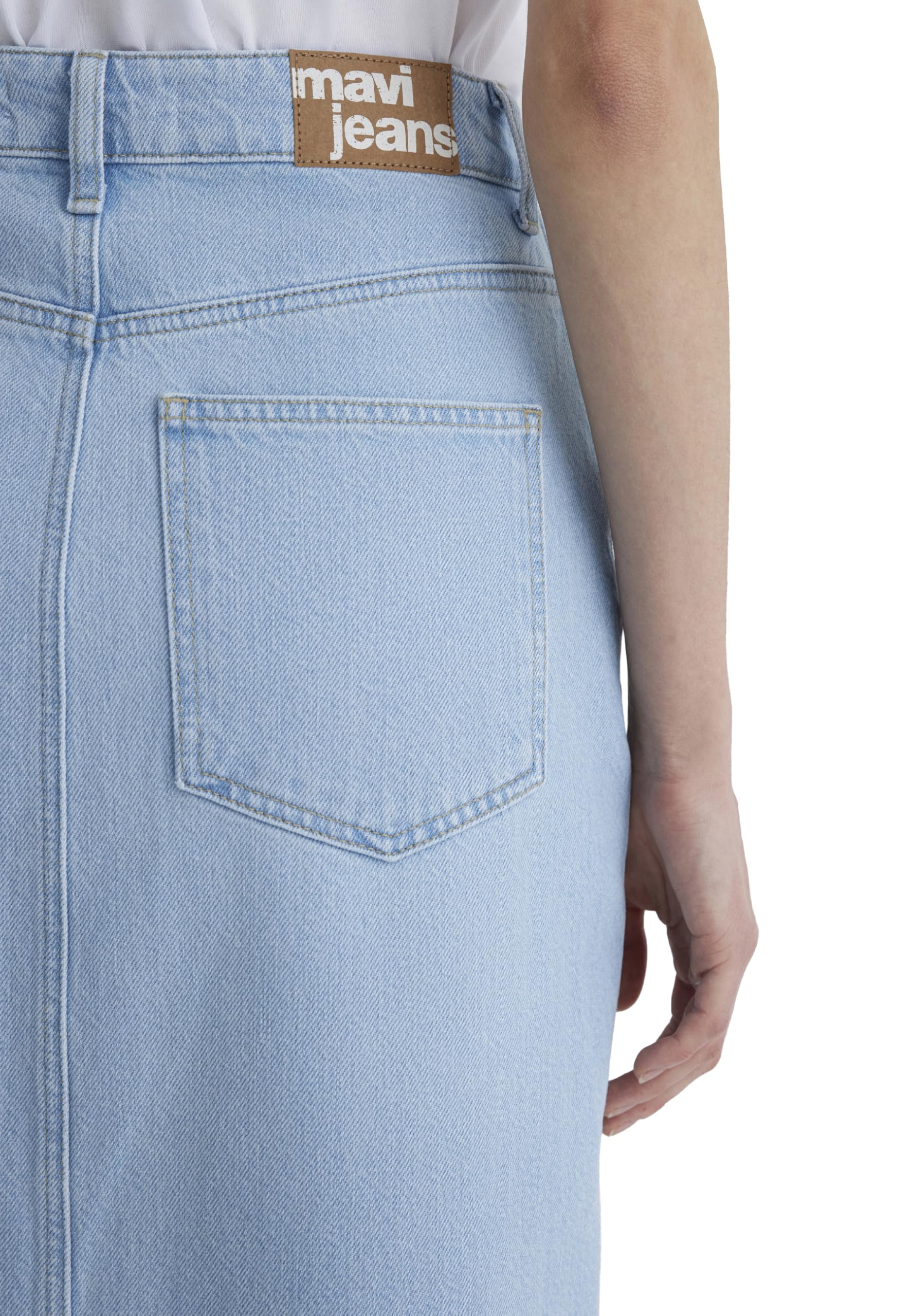 Mavi Damen MARIN Jeansrock, lt Blue Denim, M