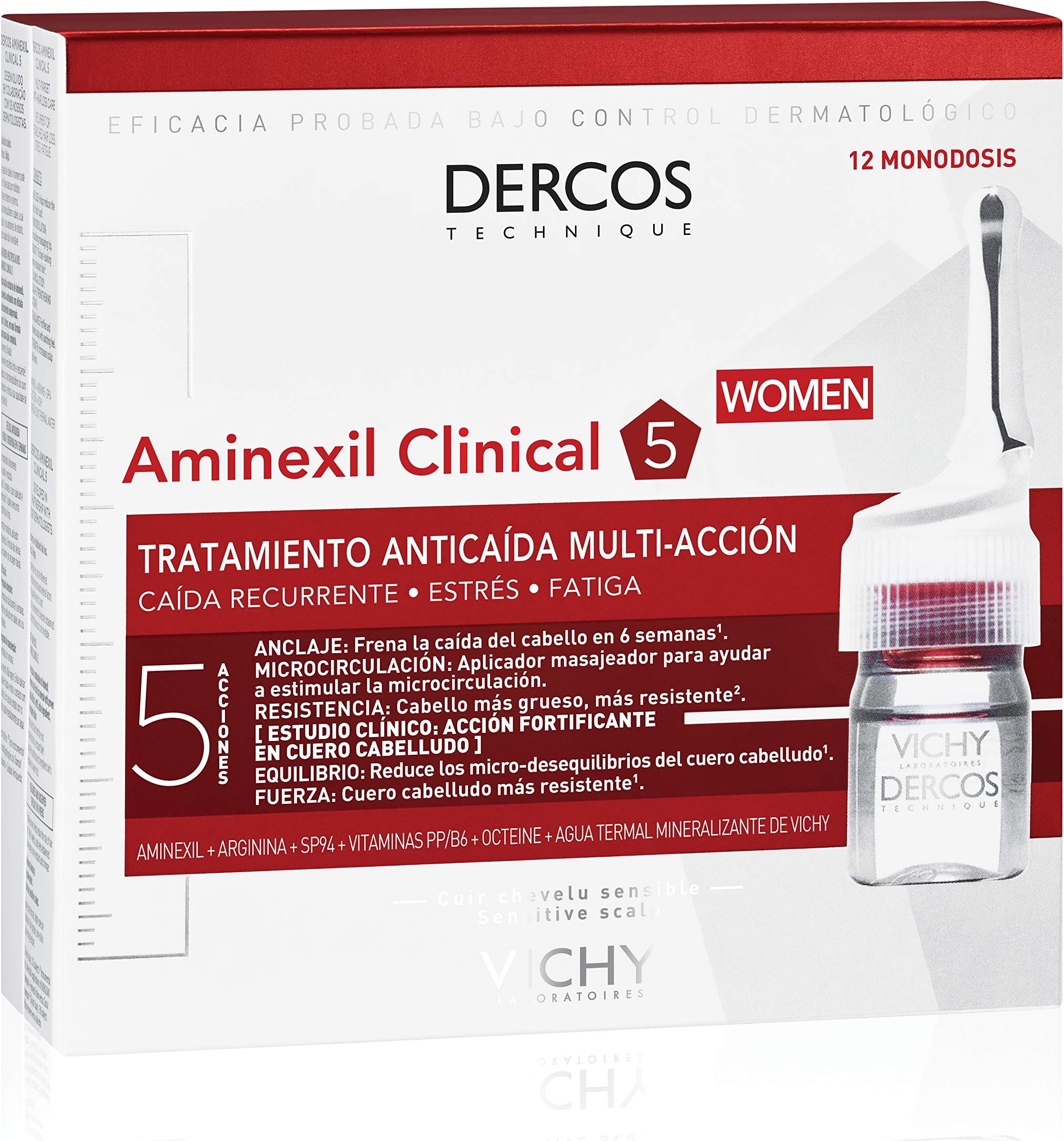Dercos Aminexil Clinical 5 Anti-Hair Loss Women 12 monodoses