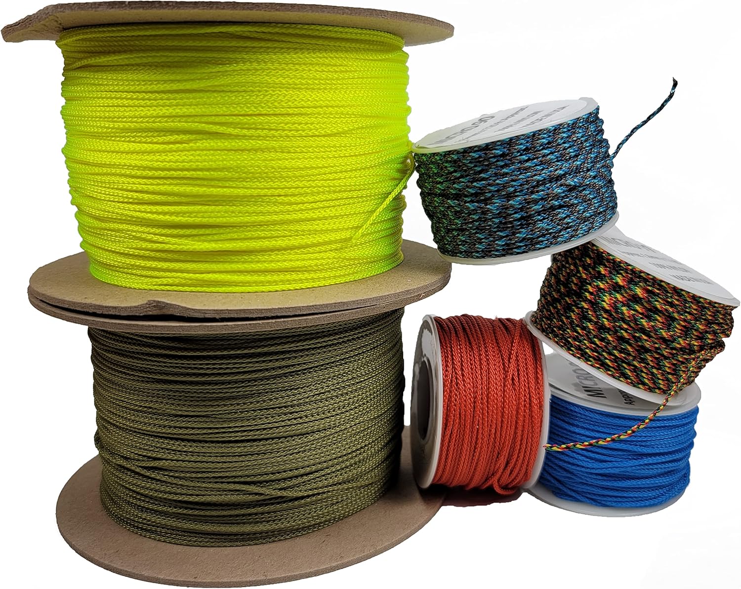 パラコード用マイクロコード - 1/16インチ(1.18mm) アクセサリーロープ - 125フィートと1000フィート巻き。