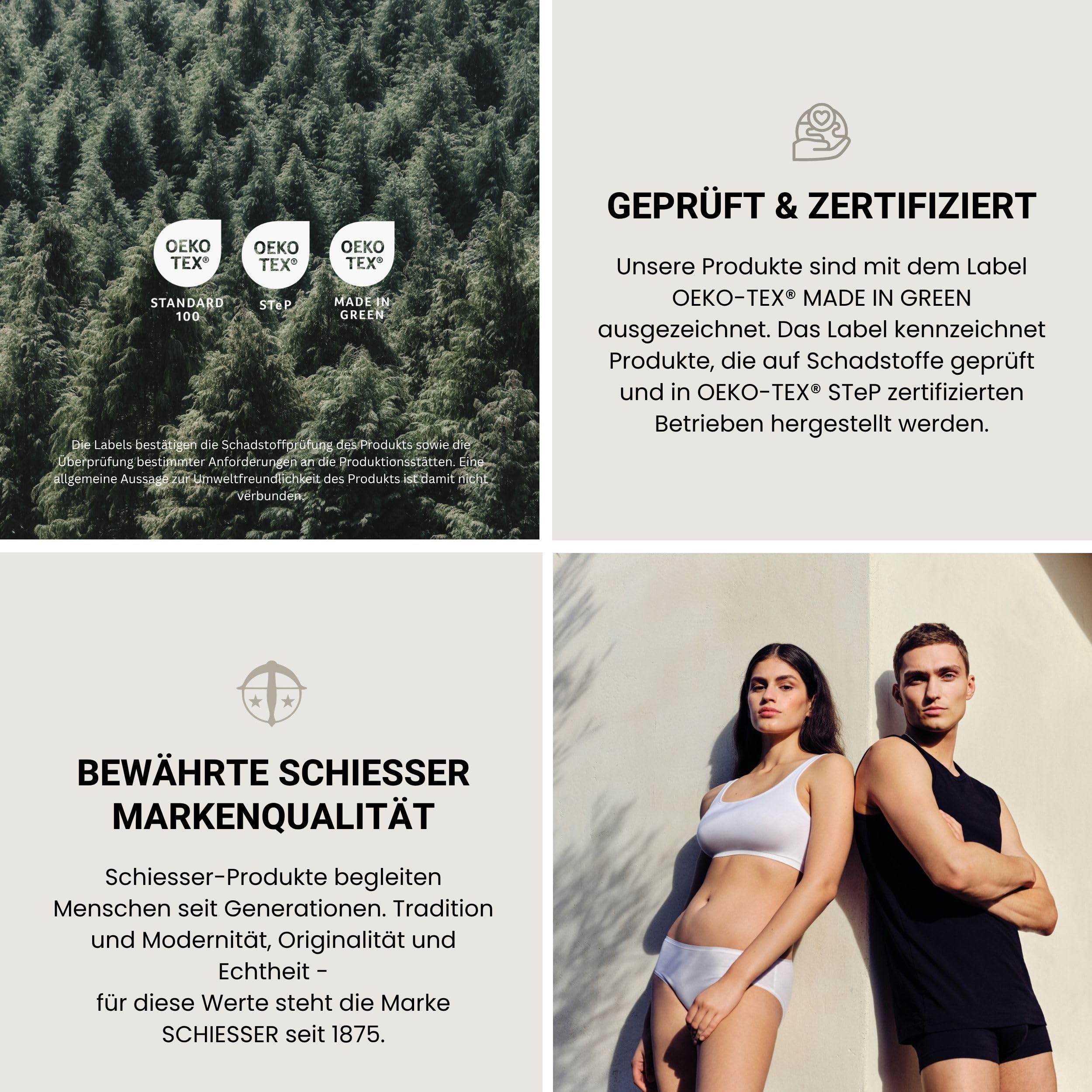Schiesser Bettwäsche 135x200 cm | 100% Baumwolle | Mint | Grafikprint