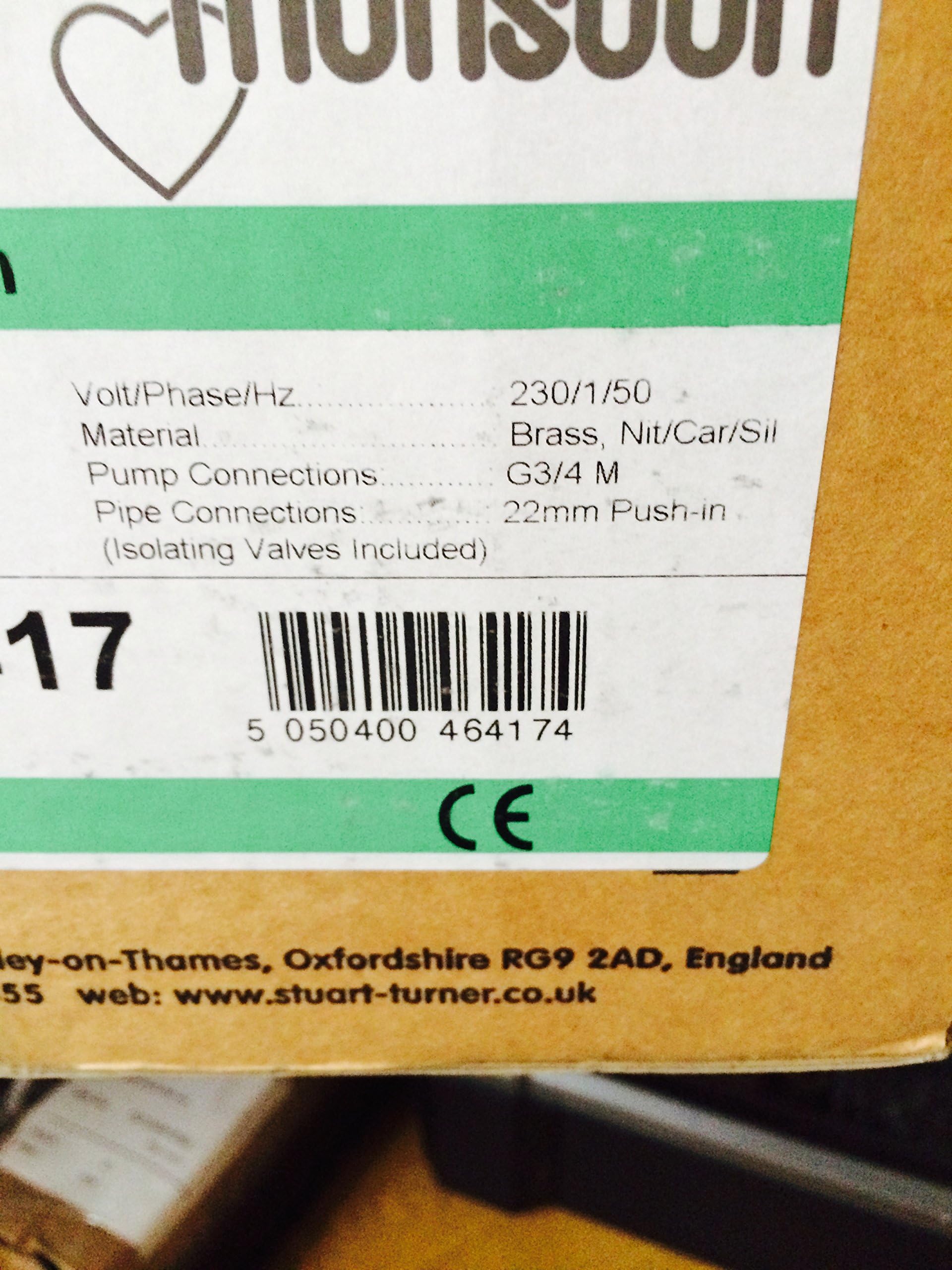 Stuart TurnerMonsoon Standard Twin 3.5 bar 46417