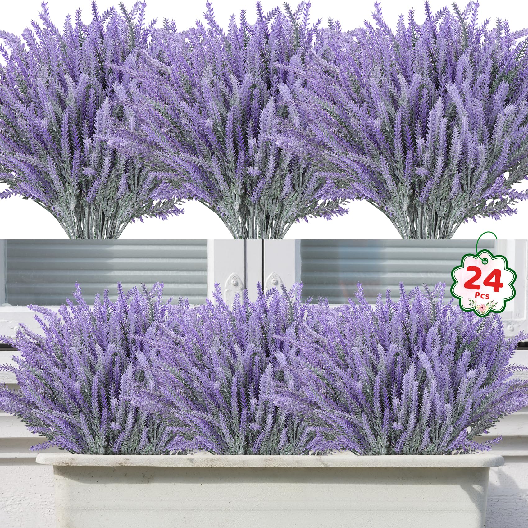 Fiori Artificiali 24 Pezzi Fiori Finti Lavanda Artificiali Realistici Per Matrimonio Casa, Festa, Ufficio, Decorazione Da tavolo, Composizioni Floreali Fai Da Te