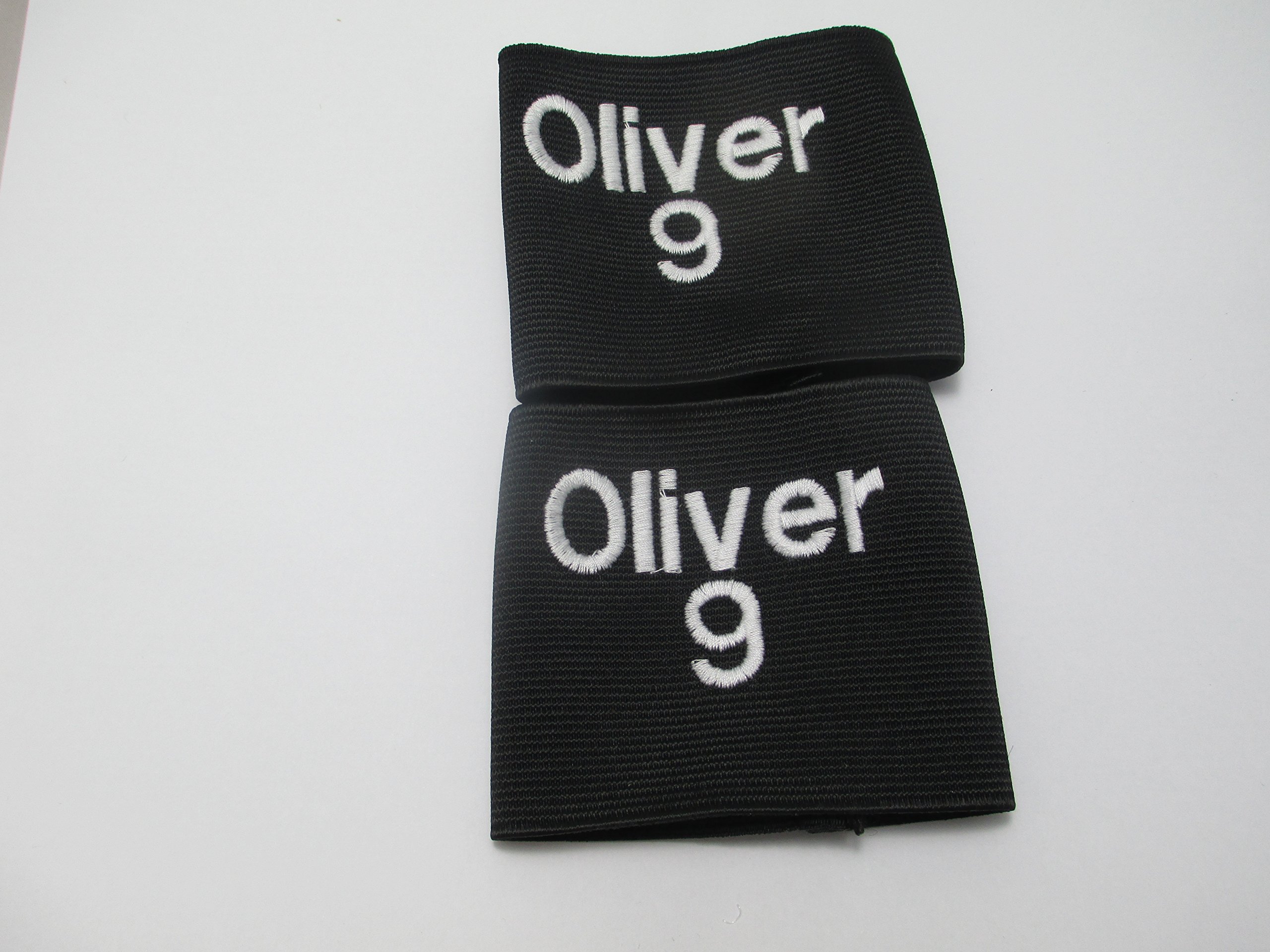 Personalised shin pad holders (black, adults)