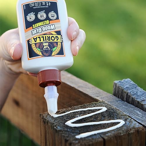 Miniatura 25 de Gorilla Ultimate - Pegamento de madera impermeable, 18 onzas, color madera natural, (paquete de 1)