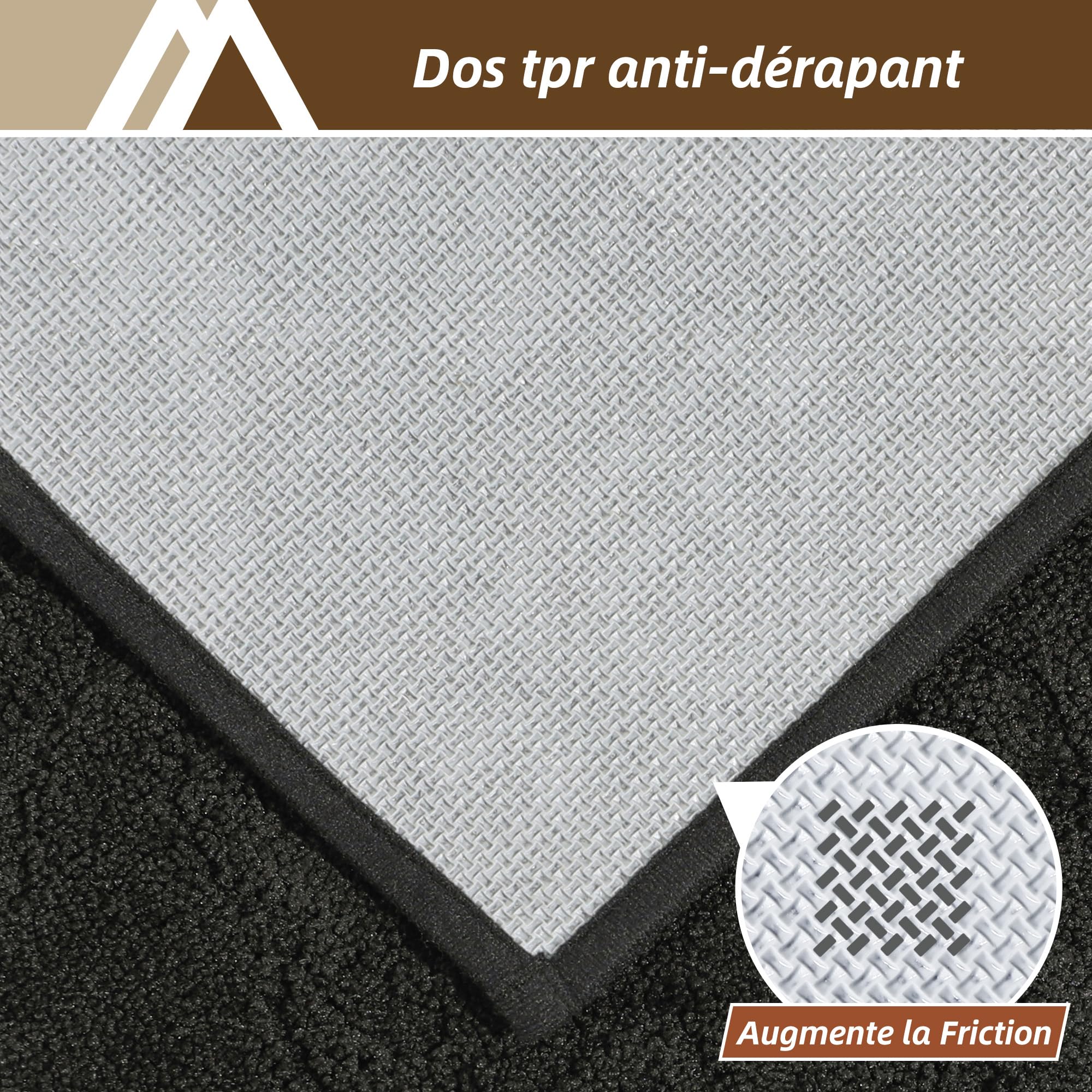COSY HOMEER Paillasson lavable et antidérapant pour entrée intérieure, 90 x 150 cm, noir