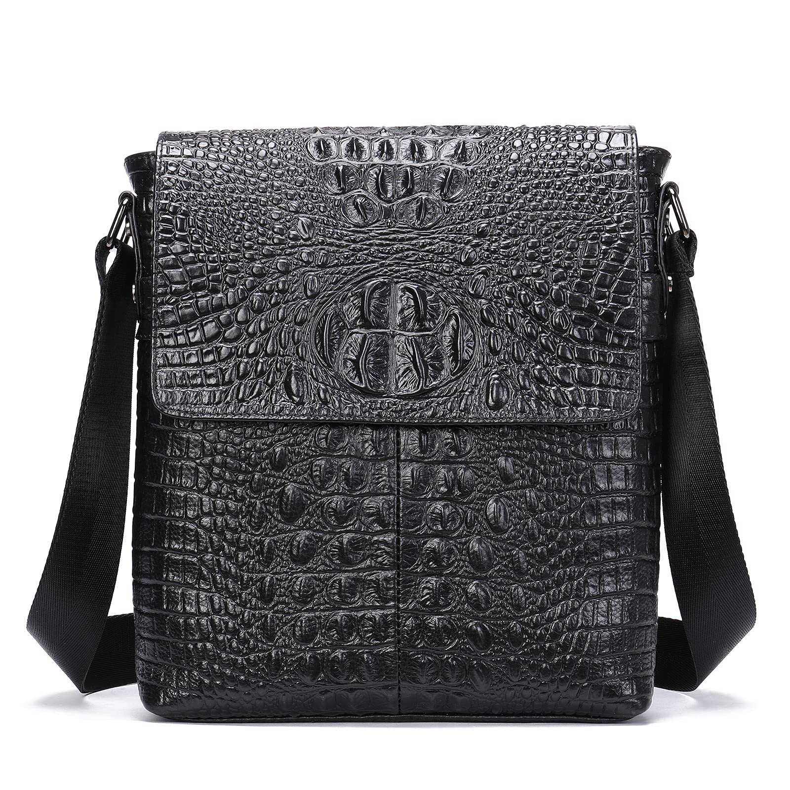 Genuine Leather Shoulder Bag for Men Messenger Sling Crossbody Bag Lightweight Casual Travel Business
