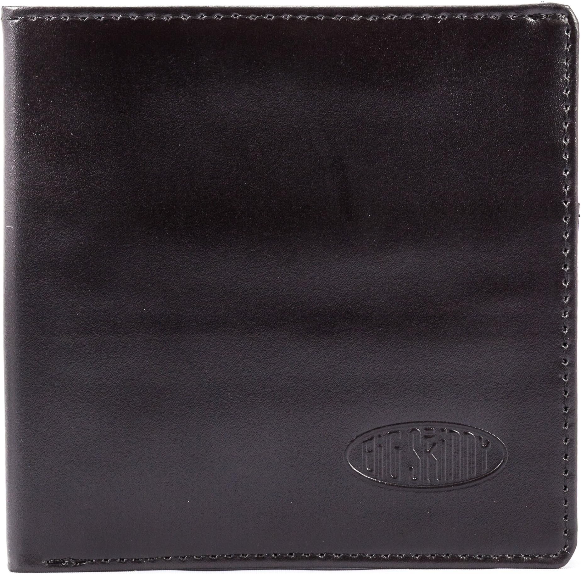 Big SkinnyMen's RFID Blocking World Leather Bi-Fold Slim Wallet, Holds Up to 25 Cards, Black