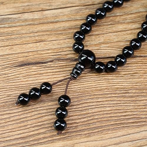 Vista 7 de Onyx Tiger Eye 108 Mala Beads Pulsera Collar