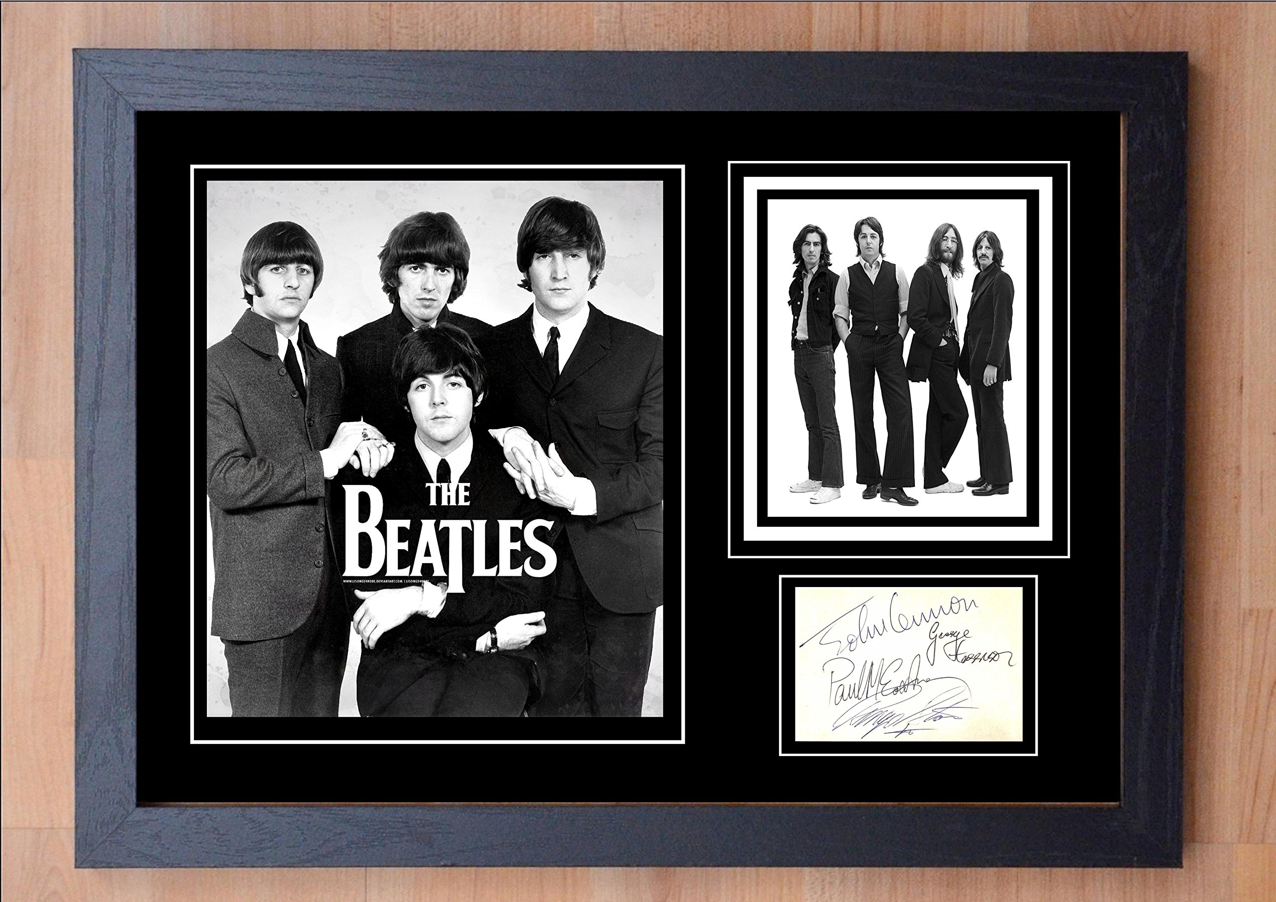 Mark Mountford Black Stunning Framed The Beatles Signed Autographed Print