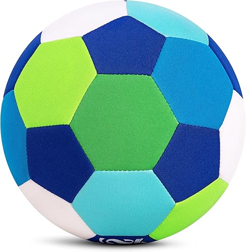 Miniatura 1 de Balón de fútbol interior tamaño 4 para niños y niños pequeños, pelota de fútbol de tela suave y segura, incluye bomba para entrenamiento en el hogar