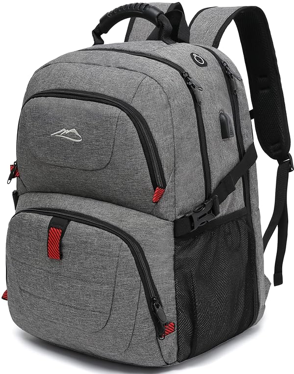ProEtrade Travel Backpack, Extra Large Laptop Backpack Business Anti Theft TSA Approved College Work Computer Bag Fits 18.4 Inch Laptop with USB Charging Port for Women Men(Grey,L) by ProEtrade - Used condition - US$45.83