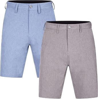 Brickline Mens Shorts for Men, Hybrid Casual Golf Dress Flat Front Quick Dry Stretch Board Shorts, Lightweight Chino Short