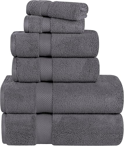 Vista 57 de Superior Zero Twist - Toallas de baño de 100 % algodón, supersuaves, esponjosas y absorbentes, calidad premium, juego de 6 toallas con 2 toallitas