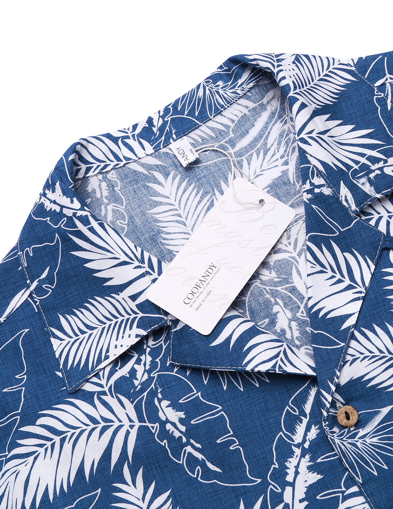 COOFANDY Camicia Hawaiana a Maniche Corte Camicia Estiva a Maniche Corte Camicia in Lino da Uomo