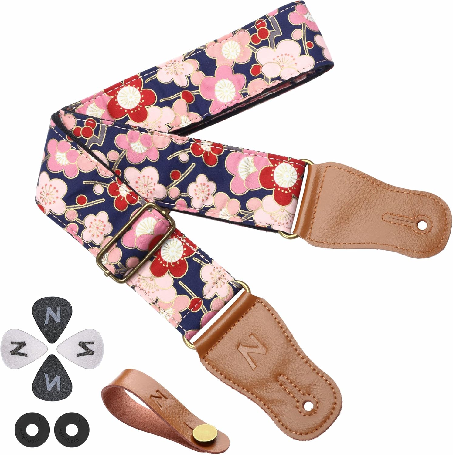 Nefelibata Guitar Strap,Japan HotBronzing Cotton Acoustic Guitars